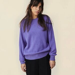 Tricot Cashmere Crewneck in Purple (Size S)